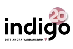 Indigo logotyp 20 årsjubileum